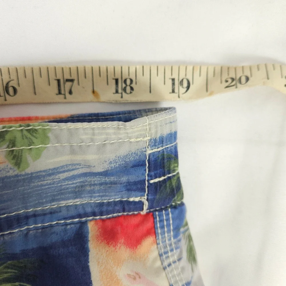 Polo Ralph Lauren Blue Hawaiian Board‎ Shorts Swim Trunks Mens Large